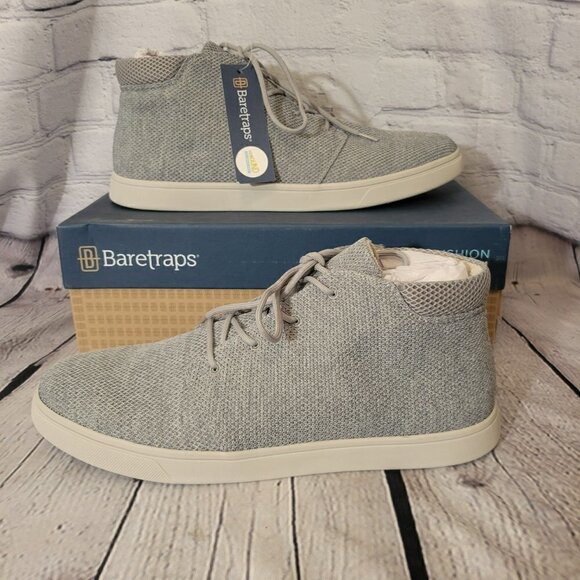 Baretraps Mens Gray Arch Support Cushioned Luca Round Toe Lace-up Athletic Sneak - Picture 4 of 7